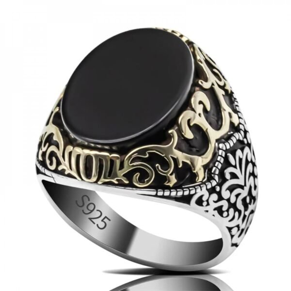 Bague pour homme avec pierres Sterling argent 925