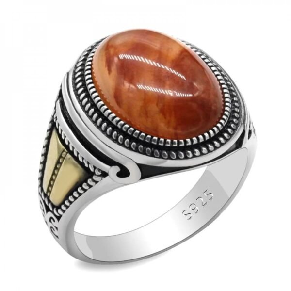 Bague pour homme avec pierres Sterling argent 925