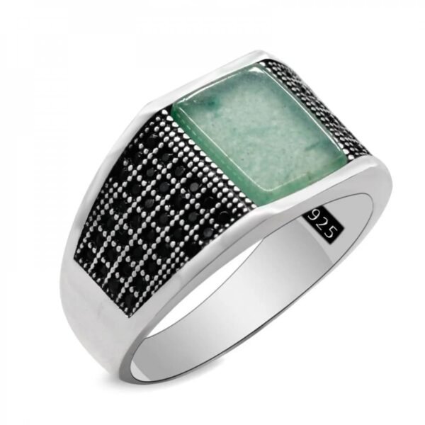 Bague pour homme avec pierres Sterling argent 925
